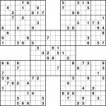 Samurai Sudoku puzzle